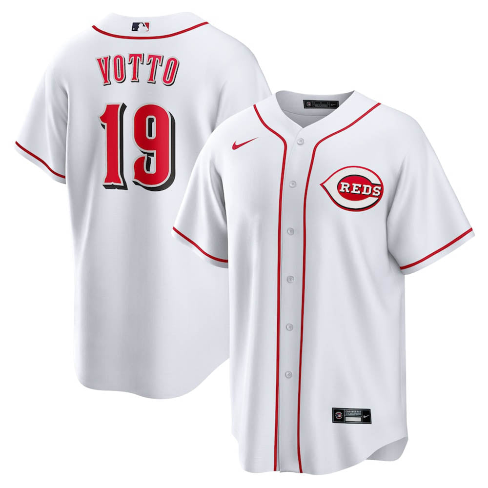 Men's Cincinnati Reds Joey Votto Home Player Name Jersey - White